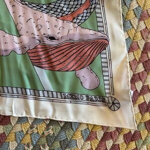 Memo Paris Green & Pink Silk Scarf